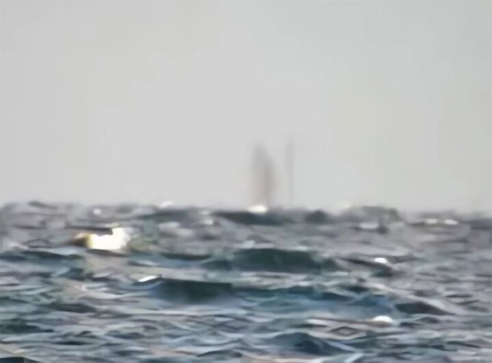 The image looks like a giant ghost ship.